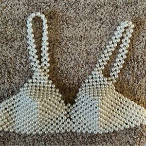 Pearl Beaded Bra Top